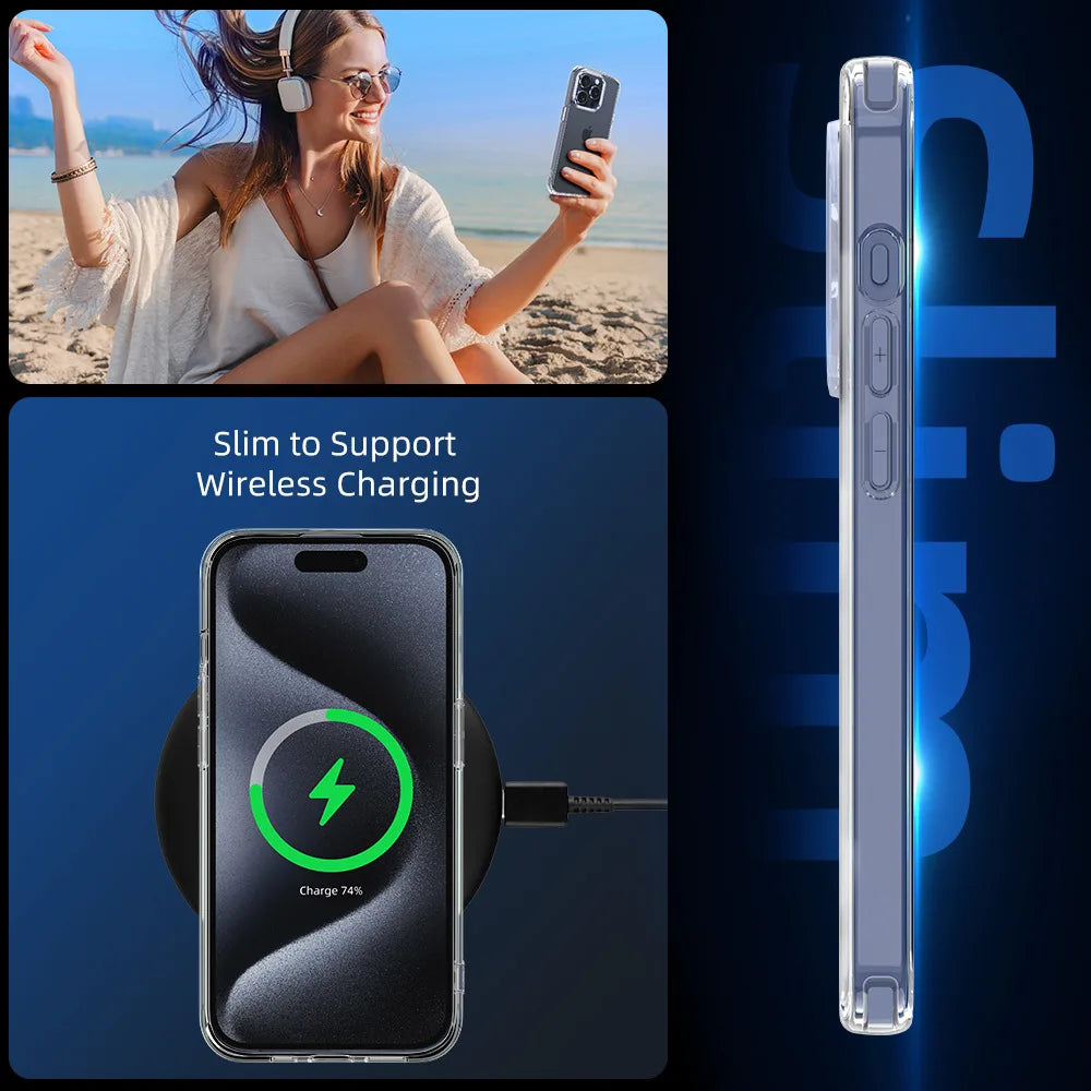 Funda Transparente 360 de Cuerpo Completo para iPhone 17, 17 Air, 17 Pro, 17 Pro Max, Carcasa Antigolpes Transparente, Protector de Teléfono Delgado y Resistente a Impactos