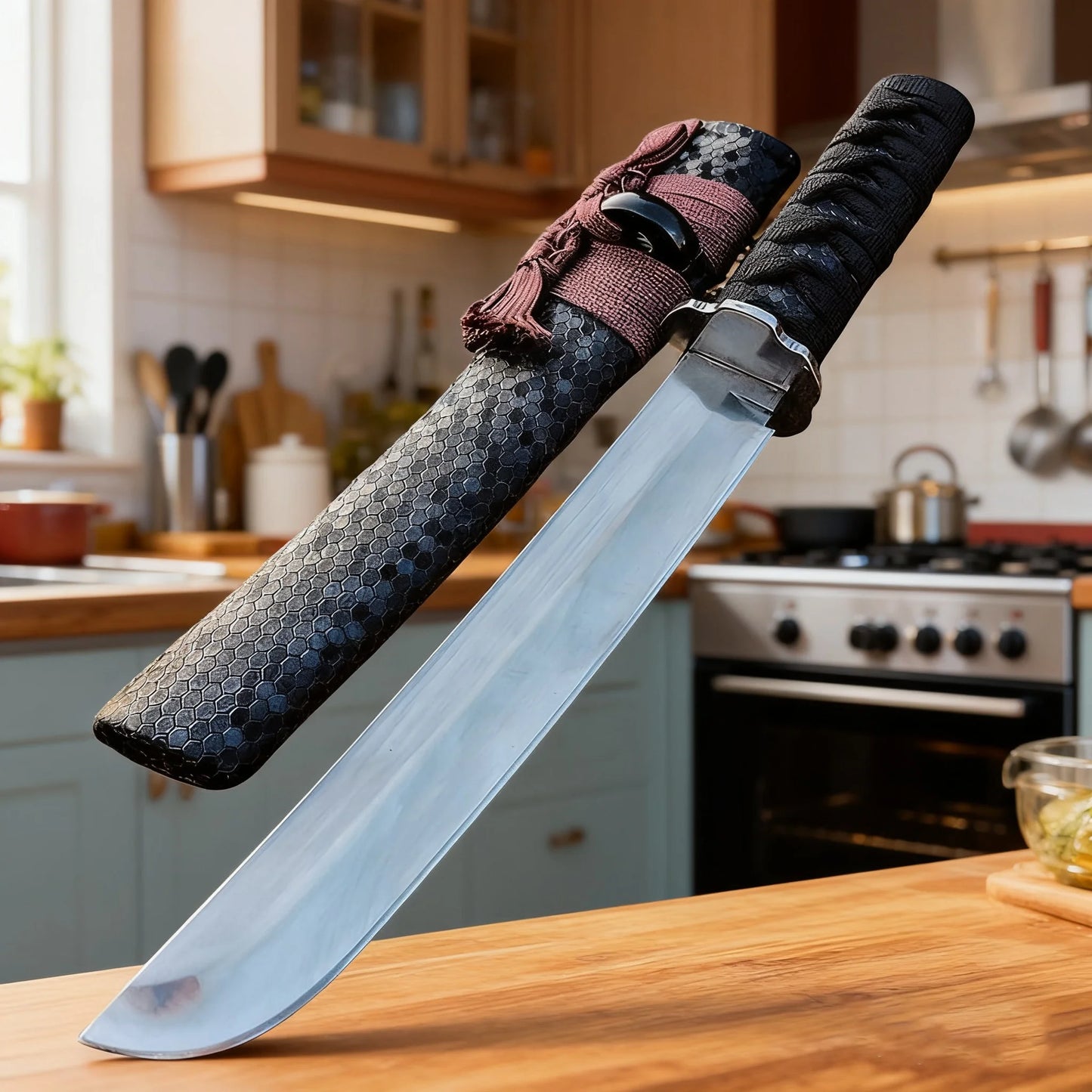 Abertar cerdos y ovejas de alta dureza, cuchillo para cortar carne de carnicero, accesorios de cocina, cuchillo recto de acero con alto contenido de carbono