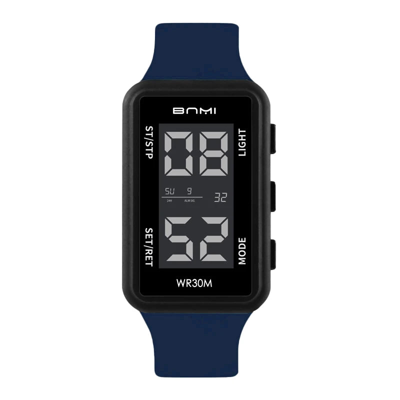 2025 Reloj electrónico deportivo rectangular para hombre, resistente al agua, alarma de luz nocturna, reloj Digital ligero y portátil para hombre