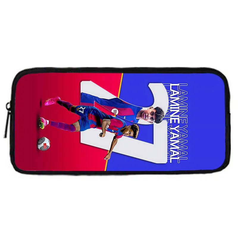 Mochila escolar para niños, fútbol, Lamine Yamals, con bolsas para el almuerzo, bolsas para lápices, mochilas escolares para niños y niñas, el mejor regalo