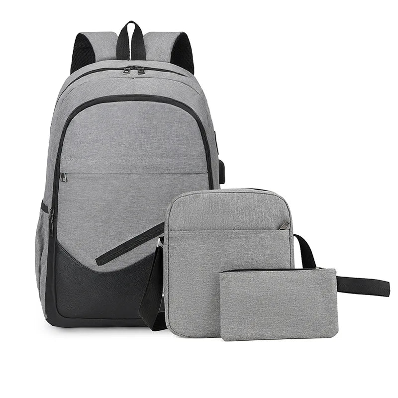 Conjunto de mochila para niños de 3 uds., mochilas de vuelta a la escuela para niñas, niños, estudiantes, mochilas para niños de primaria, bolsa de viaje de moda con carga USB
