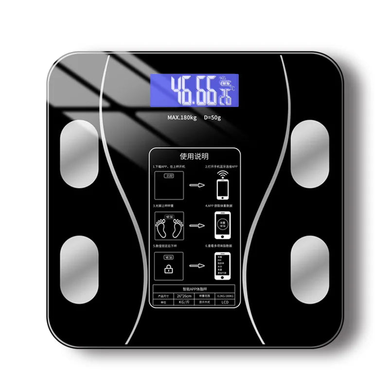 Nueva báscula de grasa corporal USB, báscula de grasa casera inteligente y precisa, báscula corporal para adultos, báscula electrónica pequeña, báscula corporal