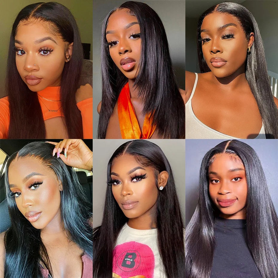 13x6 Straight Lace Frontal Wig 13x4 Lace Frotal Human Hair Wigs Swiss Transparent Lace Human Hair Wigs Pre Plucked Wig