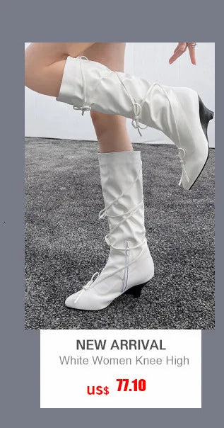 Botas de Mujer Talla Grande 40-46, Tacón Alto de 11 cm, Botas por Encima de la Rodilla, Cierre Trasero con Cremallera, Botas de Moda con Personalidad 2026