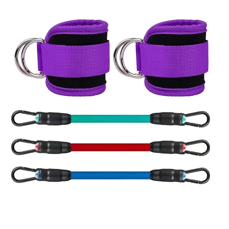 Correas de tobillo, conjunto de bandas de resistencia, equipo de ejercicio para entrenamiento físico, peso del tobillo, banda elástica de Yoga para gimnasio, hombre y mujer