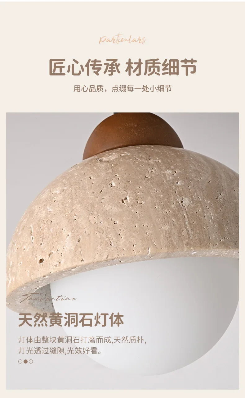 Lámpara de techo LED de piedra travertino, accesorio de iluminación para pasillo, sala de estar, comedor, decoración de dormitorio, lámpara de techo