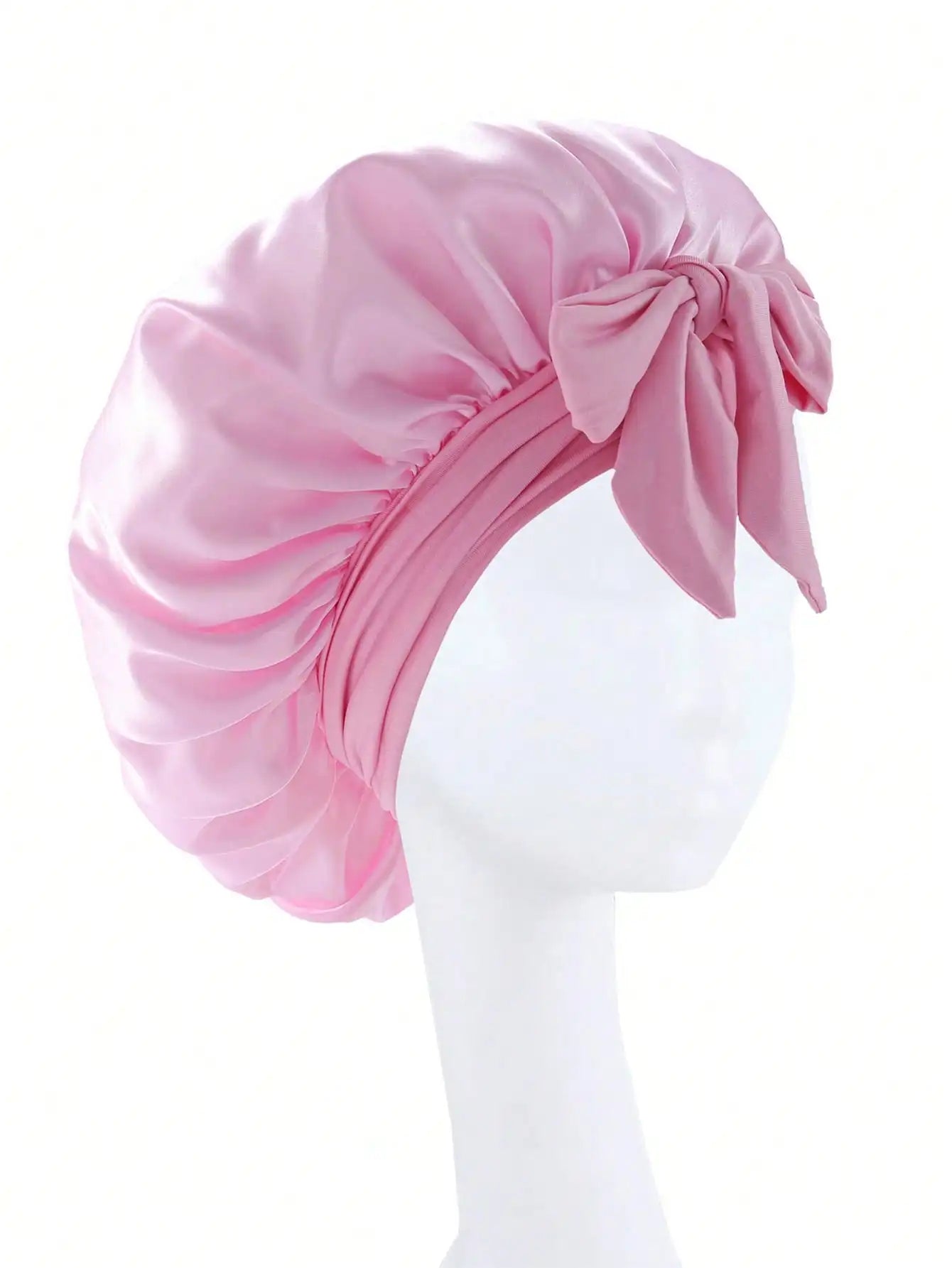Gorro de satén Gorro de seda Bonne ajustable para dormir Gorro para el pelo con banda para atar Gorros para mujeres y hombres