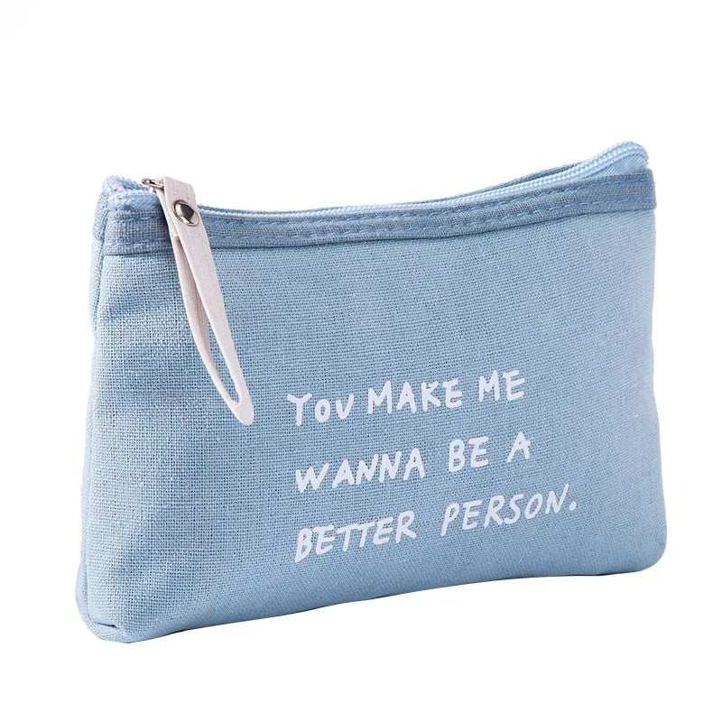 Bolsas de tela para lápices, estuche para lápices Kawaii, estuches grandes para lápices, bolsa de cosméticos de viaje, organizadores de papelería escolar para volver a la escuela
