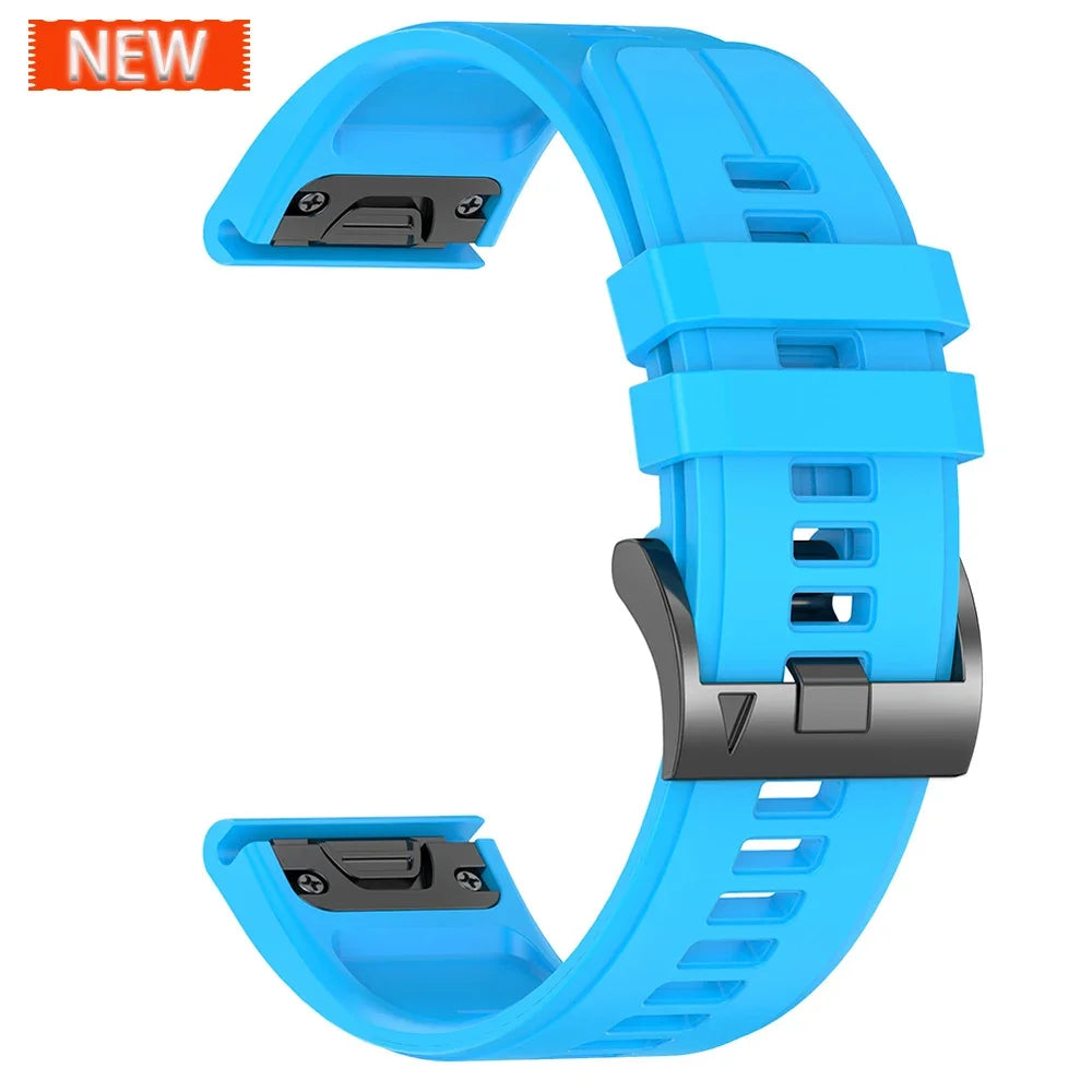 Correa deportiva de silicona para Garmin Descent G2 G1 Mk3i Mk2 Mk1/Fenix 8 Pro E 7 7X 6 6X 5 5X/Epix pulsera suave 22/26mm banda Quickfit