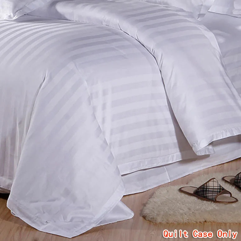 nordico funda edredon funda nordica cama 5 estrellas Hotel suave y brillante funda de edredón 100% algodón blanco líneas paralelas algodón cama hotel funda Nórdica bolsa de cama edredon funda nordica cama 150 edredones