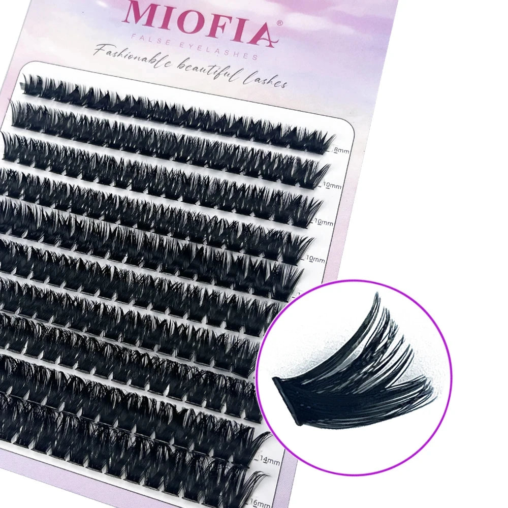 Paquete de 160 grupos de pestañas de visón C/D Curl pestañas individuales naturales rusas 8-16mm DIY extensiones de grupo de pestañas herramientas de maquillaje