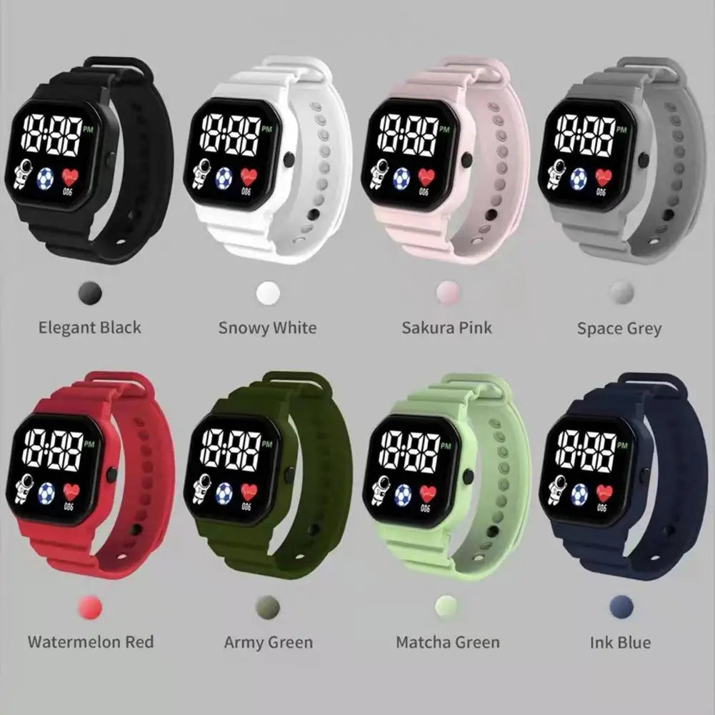 Reloj Deportivo para Niños, Relojes Digitales LED, Correa de Silicona de Fútbol, Reloj de Pulsera Electrónico Impermeable para Niños y Niñas, Regalos