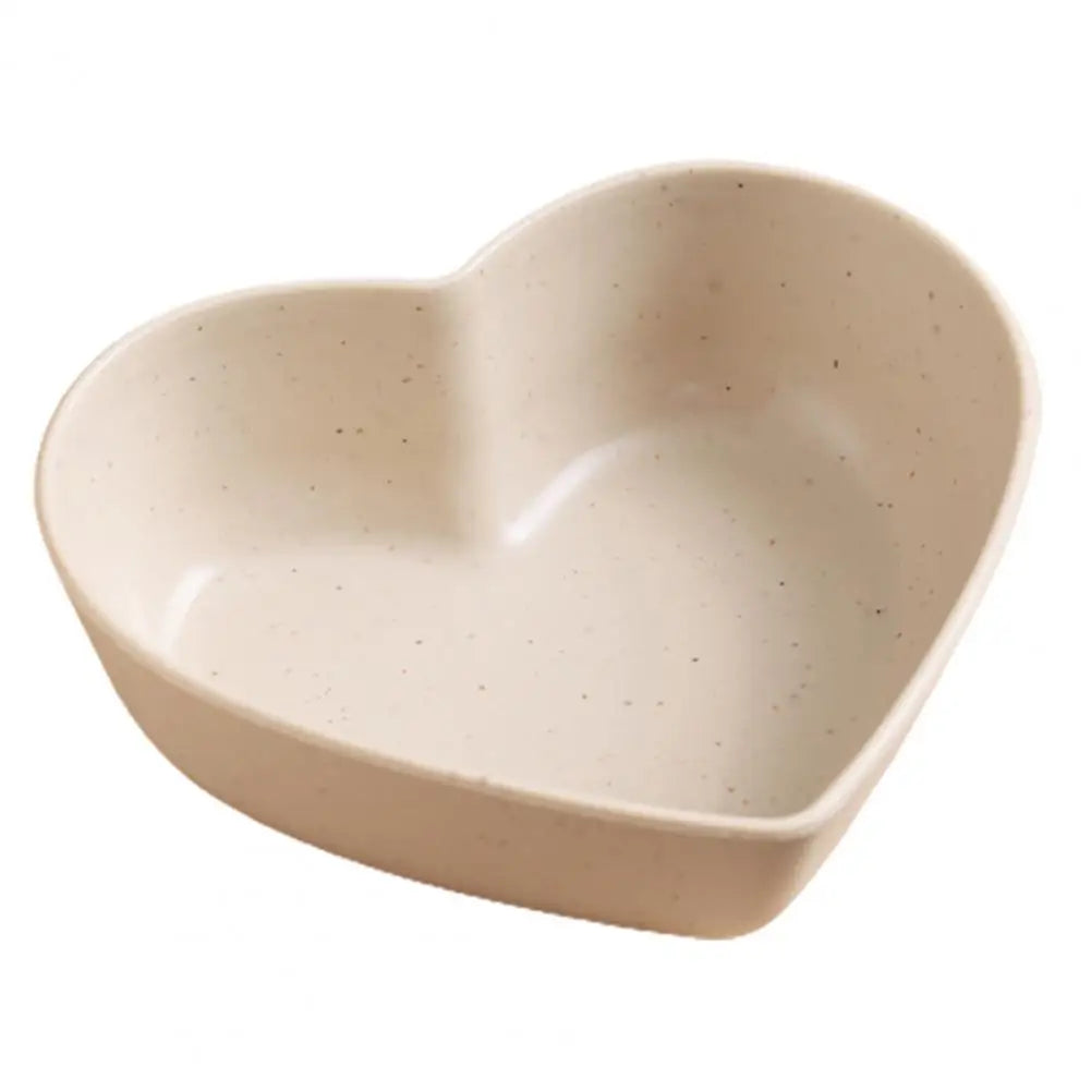 Plato de servir útil, plato de postre reutilizable, cuenco de salsa de cocina de plástico de almacenamiento en forma de corazón
