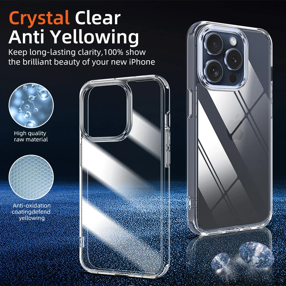 Funda Transparente 360 de Cuerpo Completo para iPhone 17, 17 Air, 17 Pro, 17 Pro Max, Carcasa Antigolpes Transparente, Protector de Teléfono Delgado y Resistente a Impactos