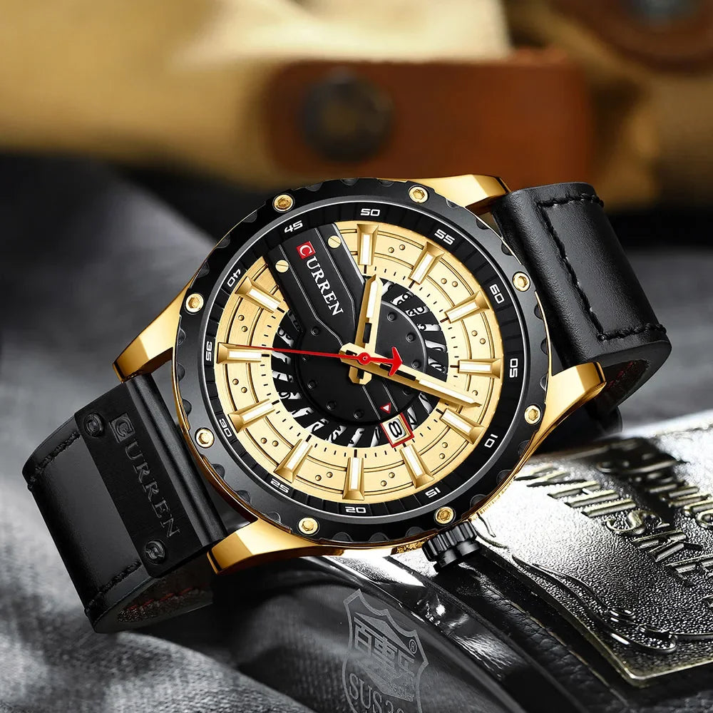 Marca CURREN, reloj de cuarzo para hombre, nueva moda, resistente al agua, informal, de negocios, militar, reloj para hombre, relojes con fecha automática, reloj Masculino