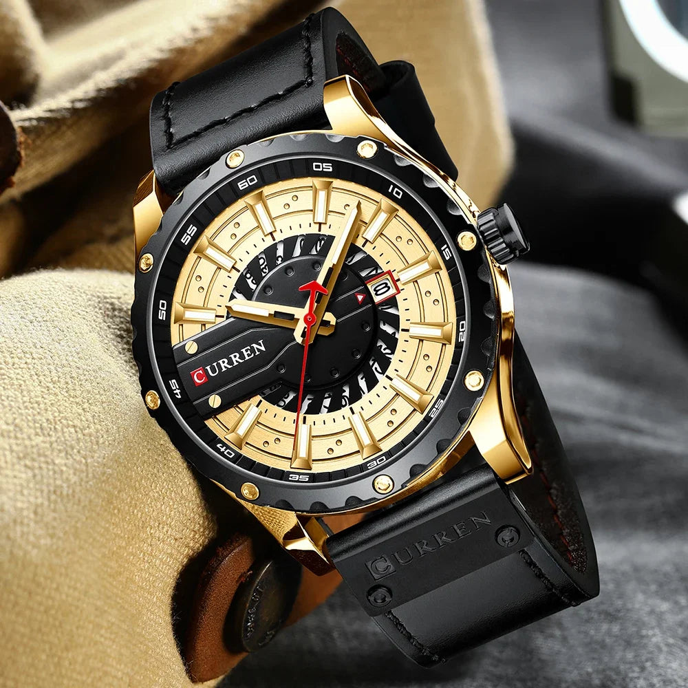 Marca CURREN, reloj de cuarzo para hombre, nueva moda, resistente al agua, informal, de negocios, militar, reloj para hombre, relojes con fecha automática, reloj Masculino