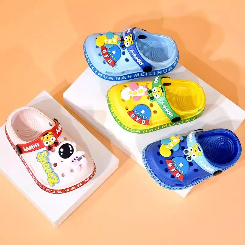 Zapatos Sandalias de suela blanda para bebé de dibujos animados para niños – Sandalias de punta cerrada antideslizantes ultraligeras para niños y niñas en la playa