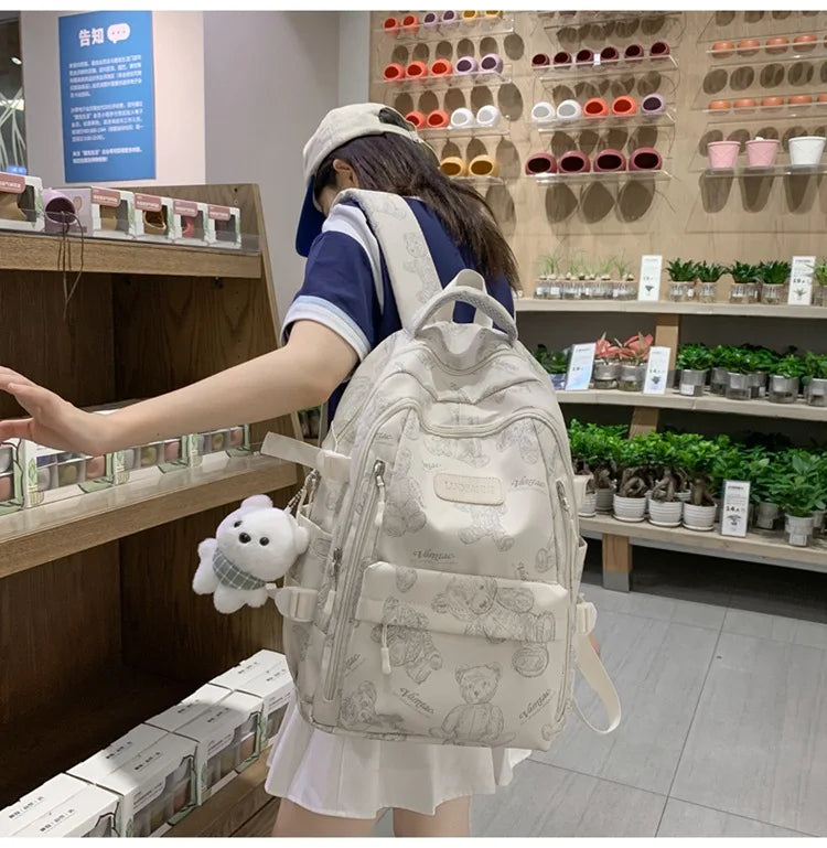 High-looking Backpack for Girls Lightweight and Large-capacity Schoolbag for Middle and High School Students Casual backpacks 배낭