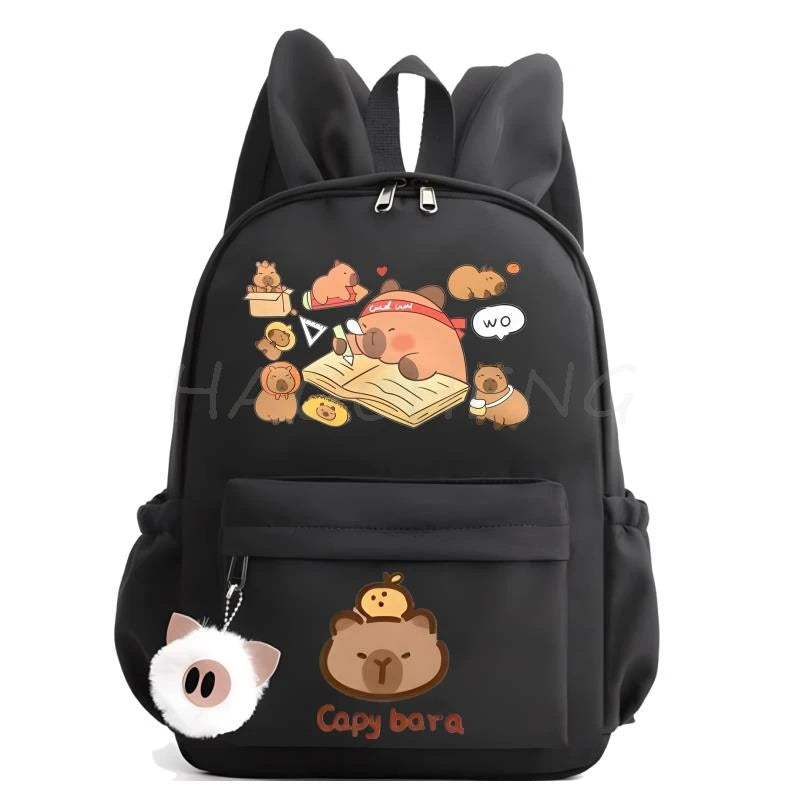 Mochila Capybara, Mochila bonita para niña, niño, estudiante, adolescente, Mochila para niños, mochilas escolares informales para mujeres, juguete de regalo de cumpleaños para niños
