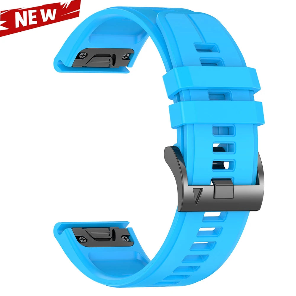 Correa deportiva de silicona QuickFit de 26 y 22mm para Garmin Fenix 7 7X PRO 6 6X GPS 5 5X Plus 3 HR Epix Pro instinto 2X
