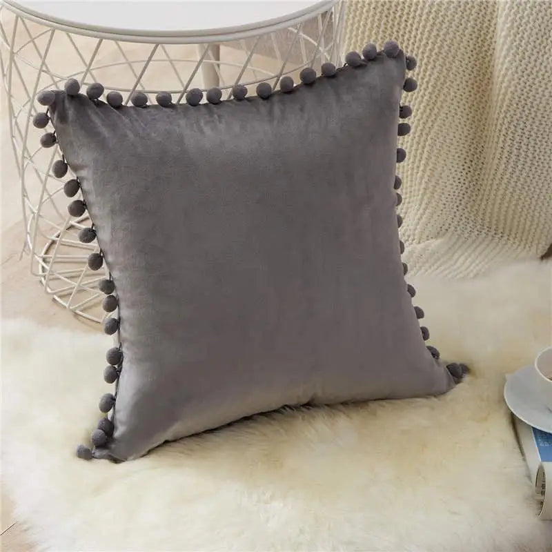 1 Uds. Fundas de cojín de terciopelo suave, fundas de almohada decorativas cuadradas para sofá, cama cómoda, funda de almohada para el hogar y el coche