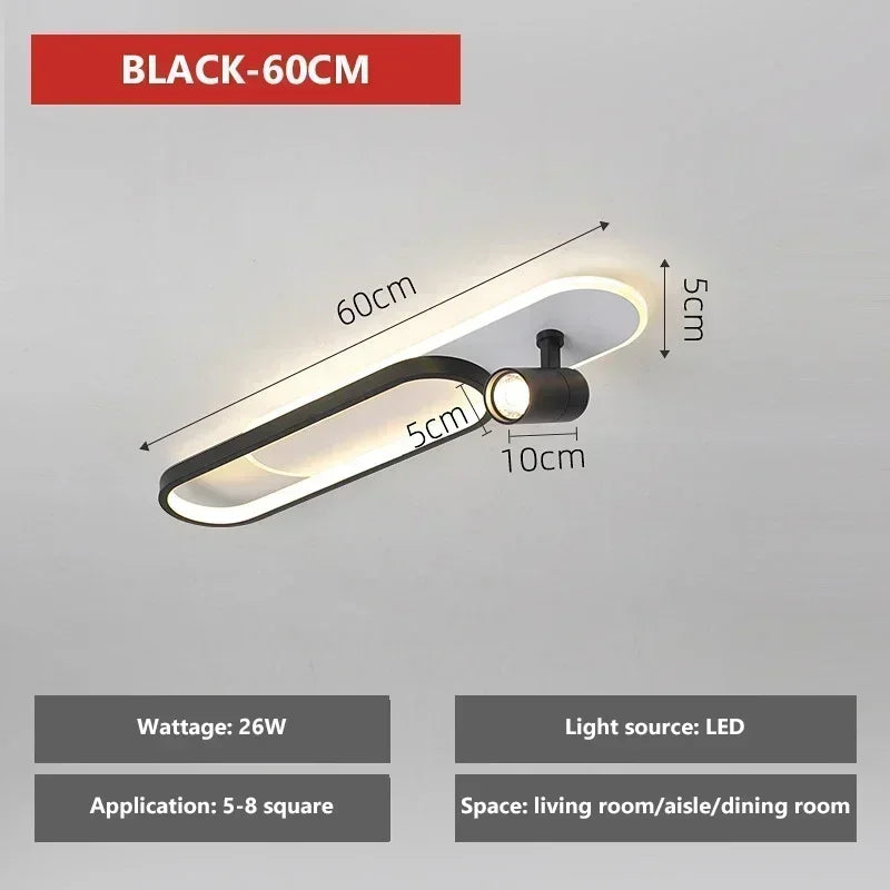 Luces de techo LED modernas con foco, candelabro de pasillo para sala de estar, pasillo, guardarropa, accesorios de iluminación interior para el hogar