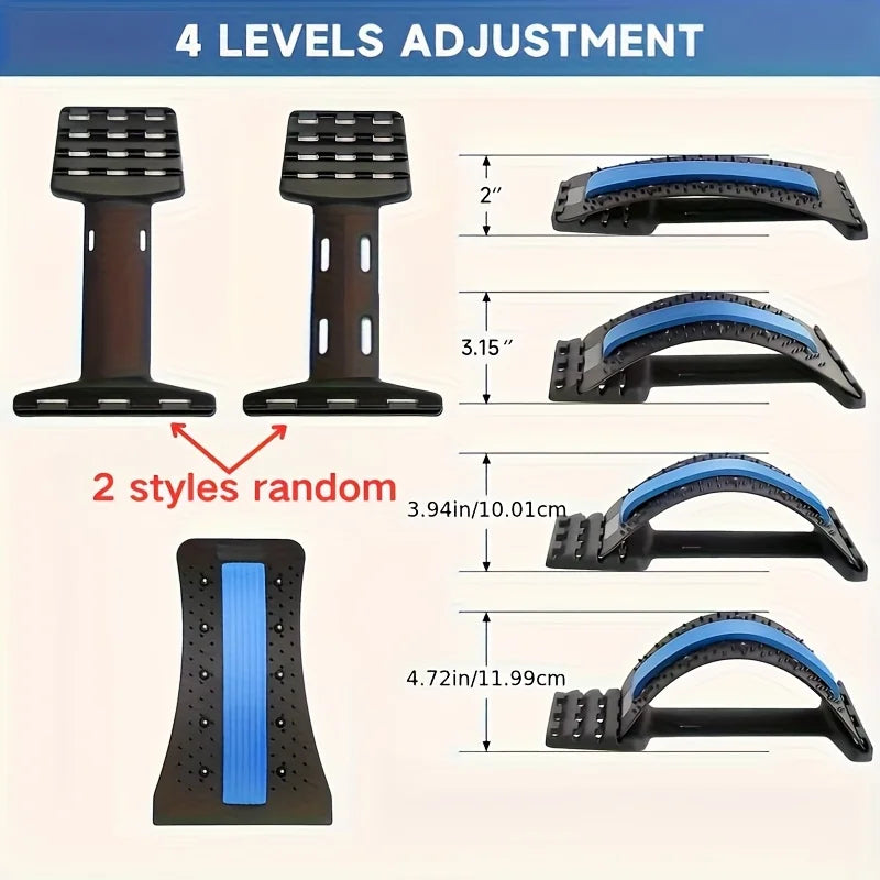 Corrector de Postura de 3 Niveles, Soporte Lumbar Ergonómico para Oficina, Auto, Hogar, Gimnasio, Kyfosis, Lordosis, Equipo de Fitness