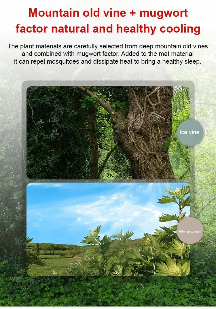 Colchoneta refrescante de seda helada para verano, de bambú natural plegable de doble cara, para camas de 1.5/1.8m, ideal para dormir sin ropa en el hogar o dormitorio.