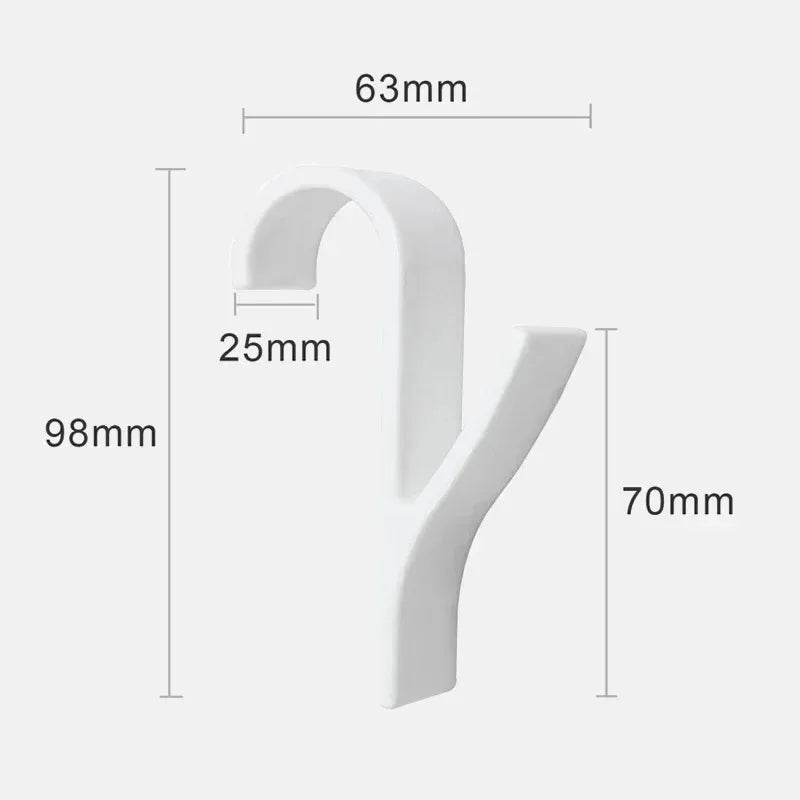 Ganchos y soportes de almacenamiento para cocina y baño, blancos y transparentes, para toallero calefactor, ropa y bufandas
