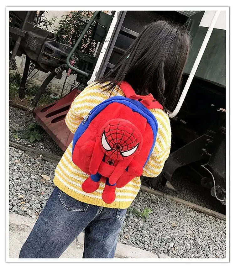 Mochila de personaje de moda de dibujos animados, mochila informal de felpa para niños, bonita mochila escolar para niños y niñas, regalo