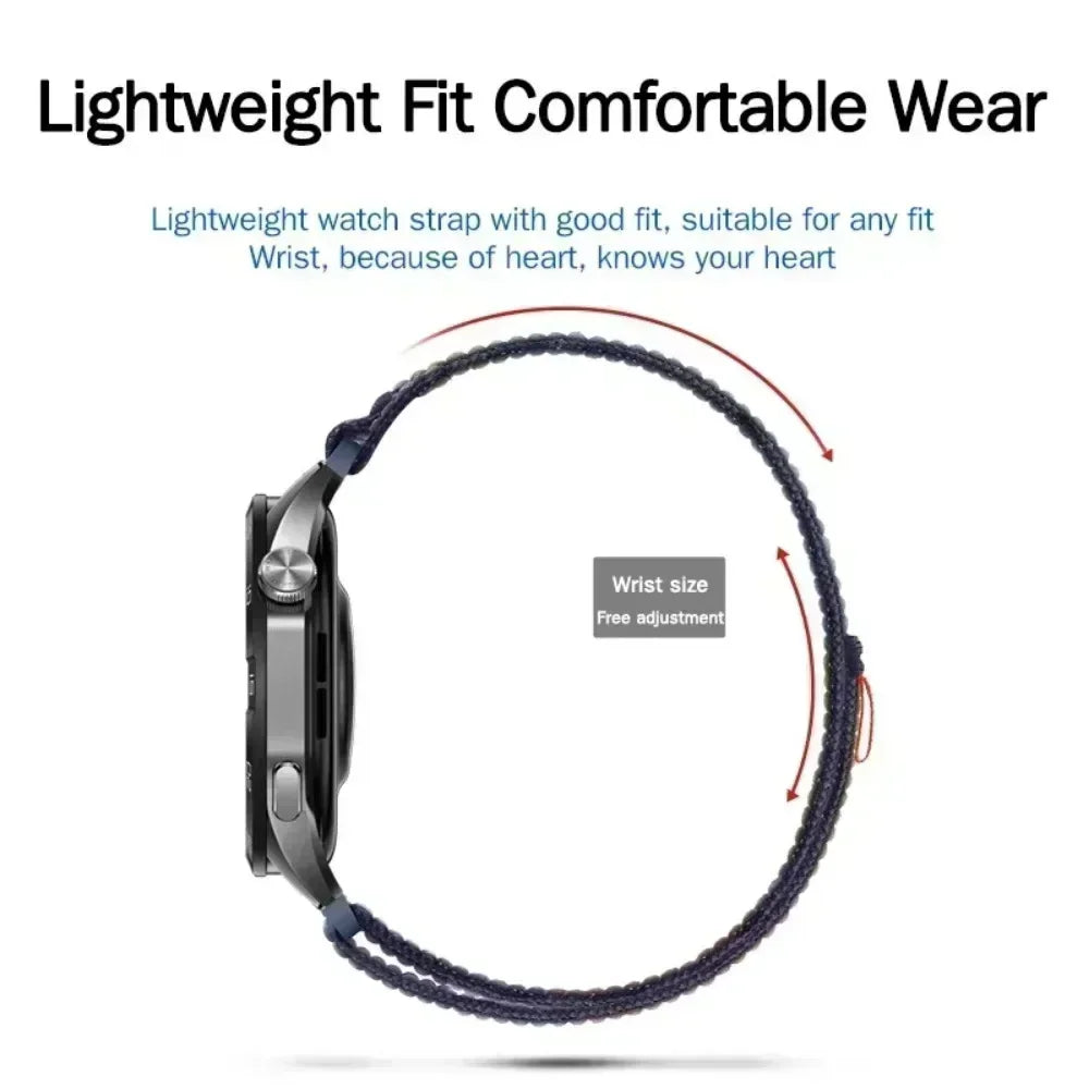 Correa de nailon de 22mm y 20mm para Garmin Forerunner 55 165 265 965 255 955 pulsera de tela Garmin Active 5/Vivoactive 5/Venu 3