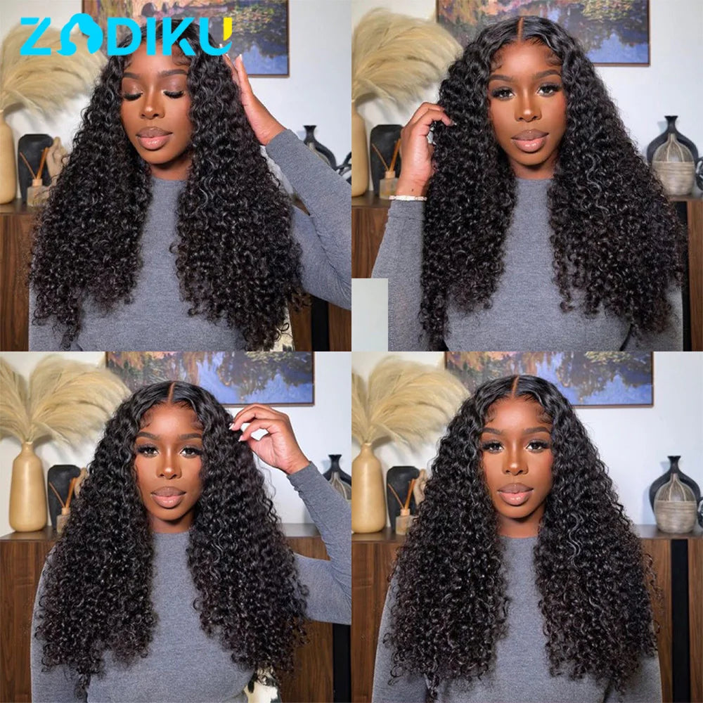 Mechones de pelo rizado, 100% mechones de cabello humano sin procesar con cierre 4X4, mechones de pelo rizado birmano, cabello humano con cierre