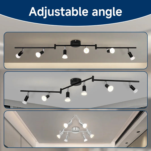 Lámpara de techo LED GU10 con focos — Iluminación interior para salón, comedor, dormitorio y cocina