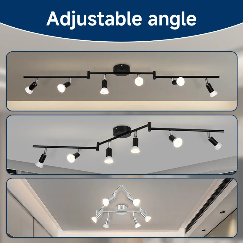 Lámpara de techo de luz Led moderna GU10, focos de techo Led, accesorio de iluminación para sala de estar, interior, comedor, dormitorio, cocina