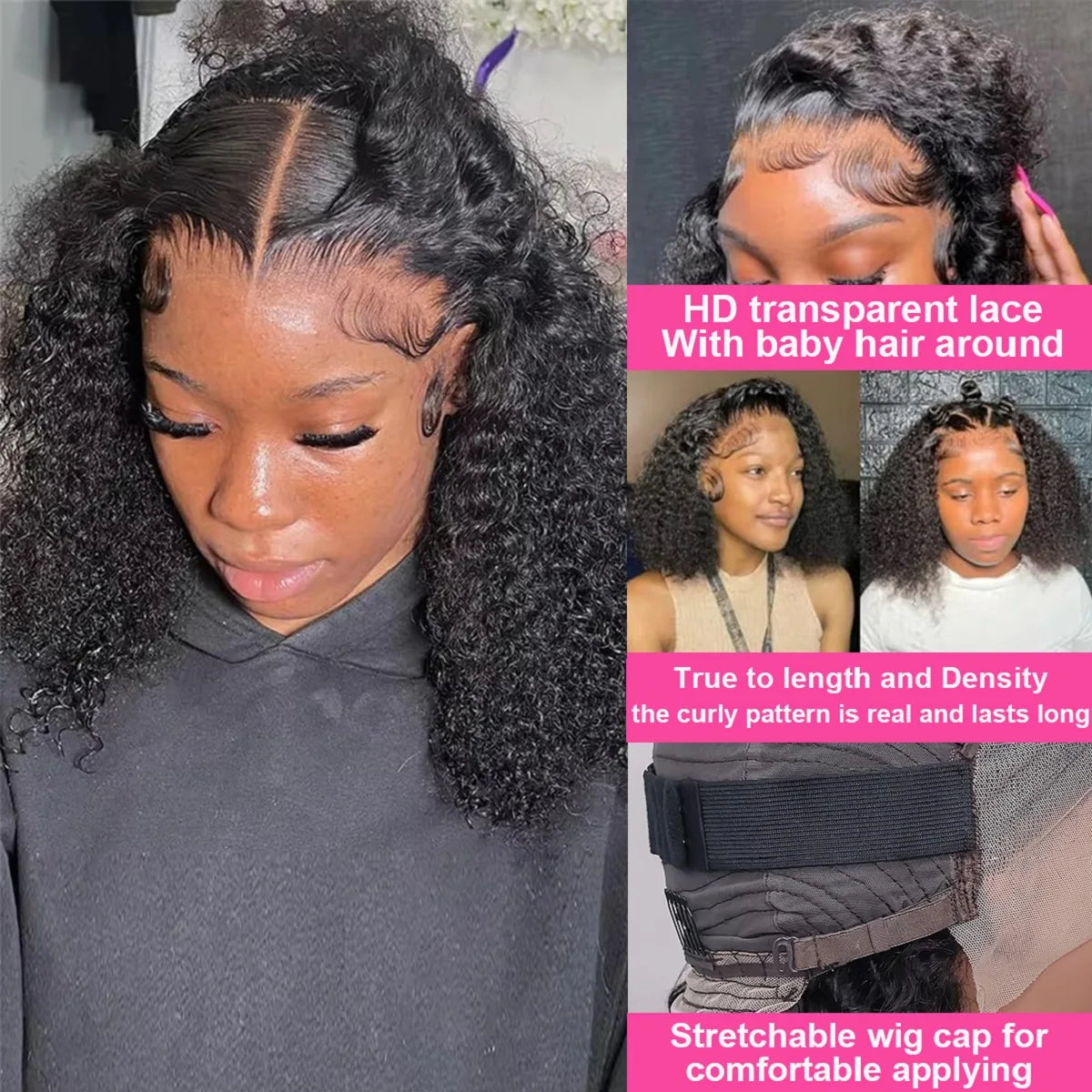 Vietnamese 13x4 Curly Lace Front Wig Short Bob Frontal Wig Deep Water Wave 2x6 4x4 5x5 HD Lace Closure Wig For Women PrePlcuked