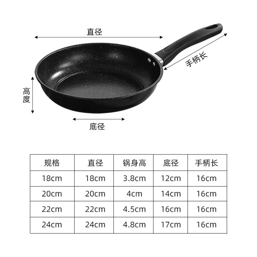Sartén Antiadherente Mai Fan Shi para Freír en Casa, Sartén Individual para Freír Filetes, Sartén Multifuncional de Fondo Plano para Cocina, Olla de Hierro