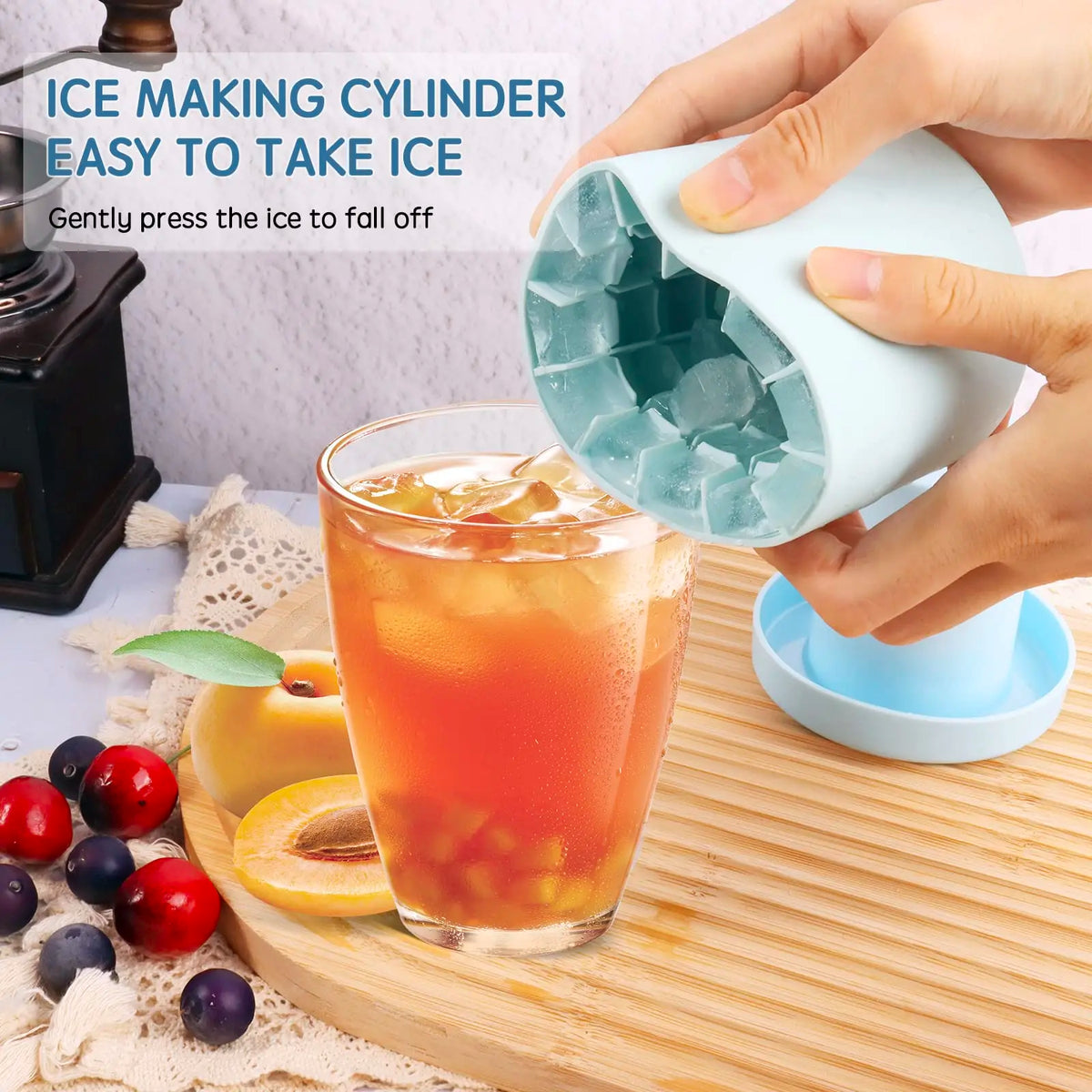 Molde de silicona para cubitos de hielo, cubo de hielo redondo, refrigerador casero DIY de verano, máquina de hielo congelada, molde creativo para cubitos de hielo, herramientas de bar