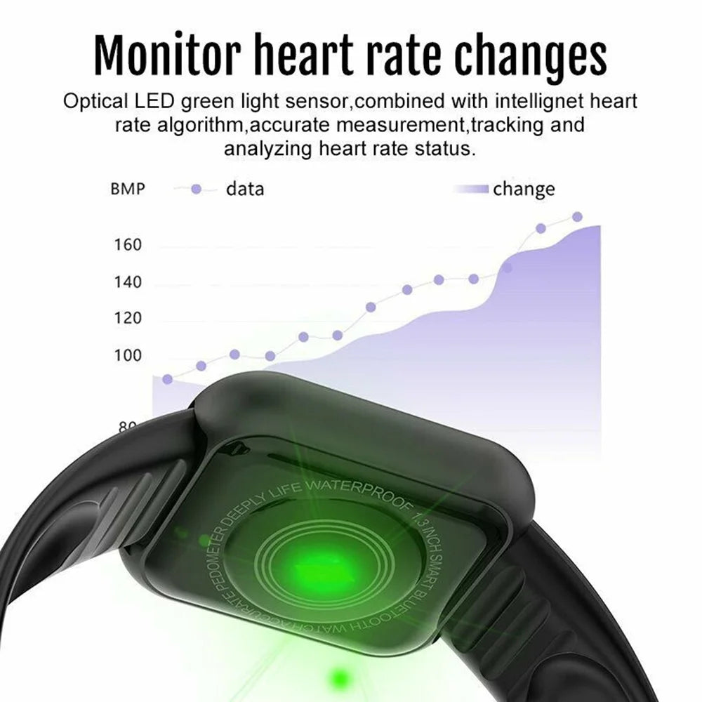 Reloj inteligente para mujeres y hombres, reloj de pulsera con Bluetooth, reproductor de teléfono conectado, música, Fitness, pulsera deportiva, Monitor de sueño, relojes digitales