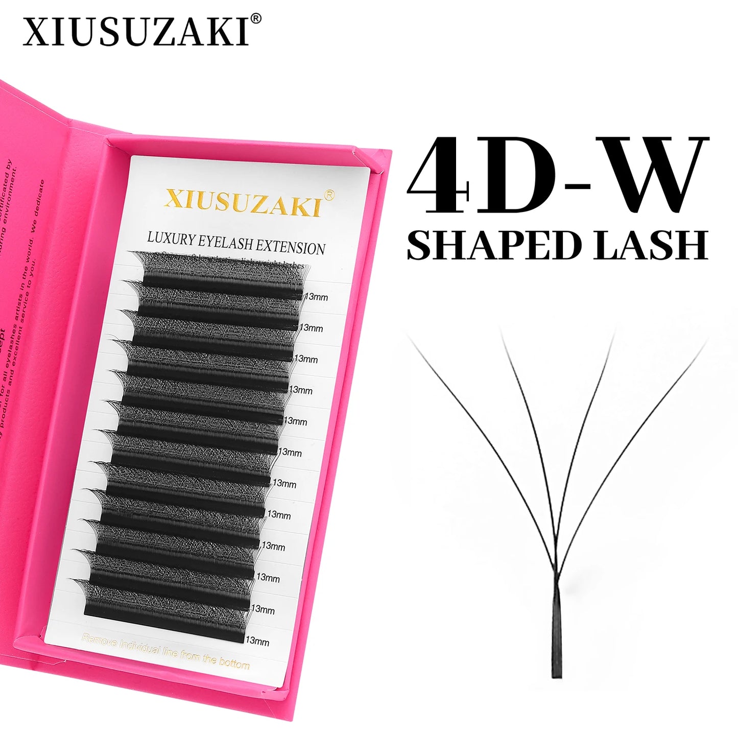 XIUSUZAKI pestañas en forma de W Bloom 2D 3D 4D 5D 6D 7D 8D floración automática ventiladores prefabricados extensiones de pestañas YY pestañas individuales