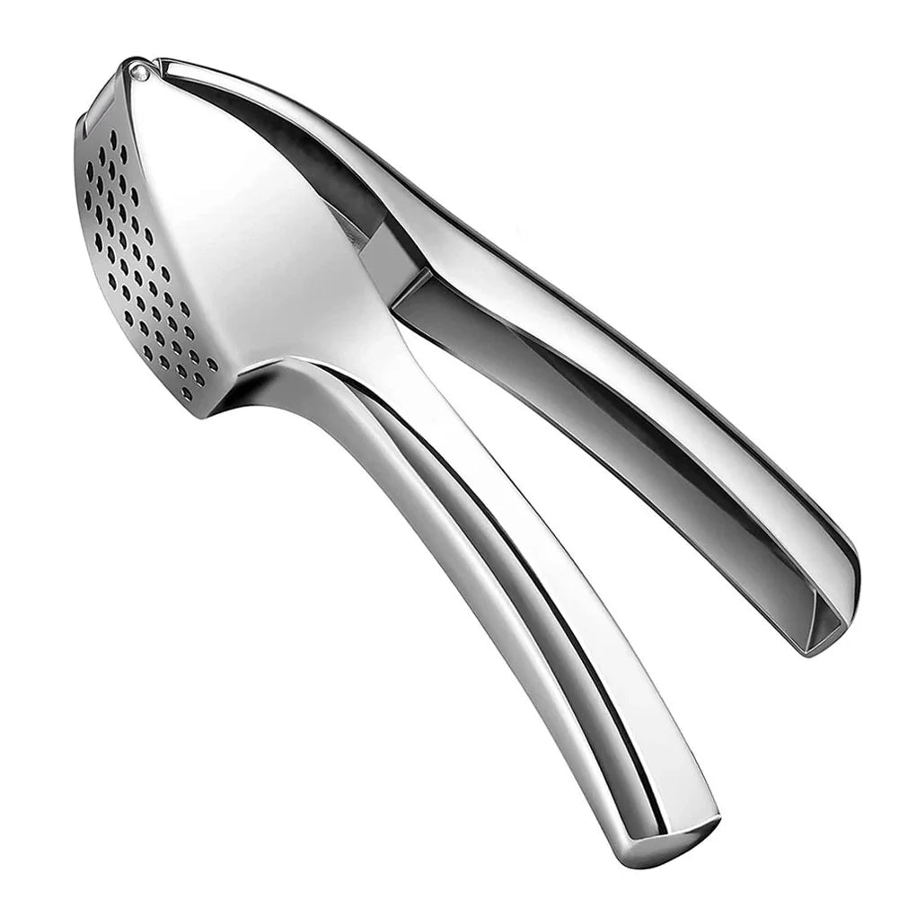 Prensa de ajo de acero inoxidable - Triturador de ajo desmontable, fácil de exprimir y limpiar, herramienta de cocina para ajo fino