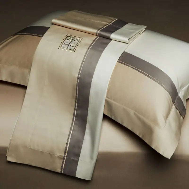 Juego de Ropa de Cama de Lujo de 4/7 Piezas, 1000 Hilos, Algodón Egipcio, Bordado, Tamaño Queen/King, Incluye Funda Nórdica, Sábana/Sábana Ajustable y Fundas de Almohada