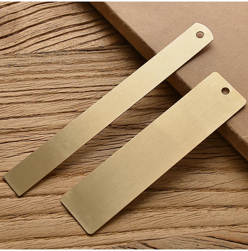 Reglas rectas de latón Retro, regla triangular de Metal de centímetros y pulgadas, transportador, herramienta de medición de papelería, suministros escolares y de oficina