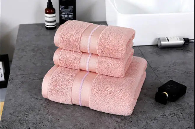 Toalla de algodón puro, toallas absorbentes para adultos, Color sólido, toalla de ducha de mano suave y absorbente para la cara, 34x74cm