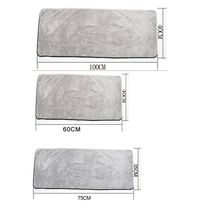 SEAMETAL-Toalla de microfibra para lavado de coche, paño de dobladillo de limpieza automática de secado rápido, Trapos de súper absorción, accesorios de lavado