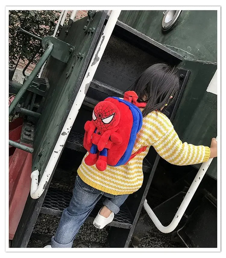 Mochila de personaje de moda de dibujos animados, mochila informal de felpa para niños, bonita mochila escolar para niños y niñas, regalo
