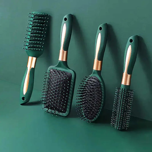 Cepillo de masaje para el cuero cabelludo con cojín de aire ovalado y redondo, herramienta antiestática exfoliante para peinar el cabello en salones de belleza y SPA