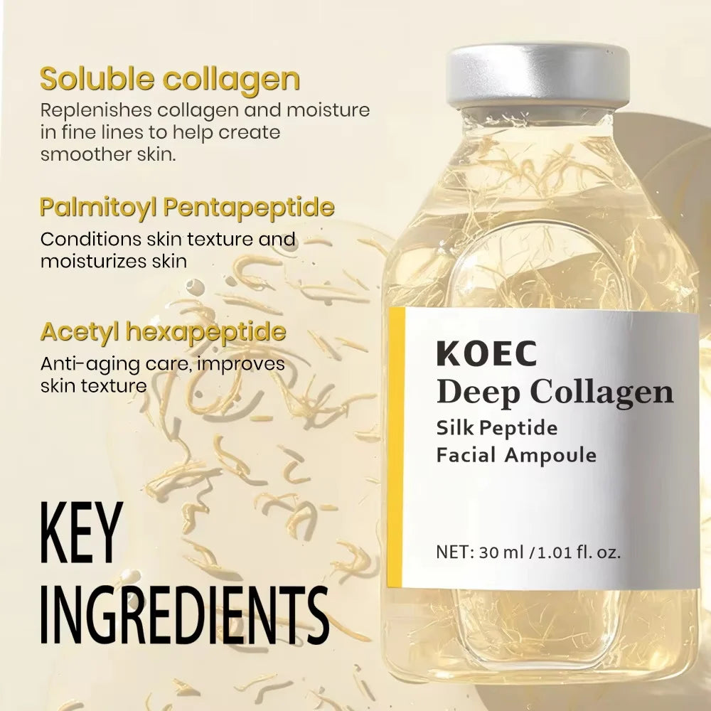 Ampolla Intensiva de Péptidos para Lifting Facial, Colágeno Profundo, Sérum Hidratante Reafirmante, Piel de Cristal, Hidratación y Reafirmación, Cuidado Facial Coreano