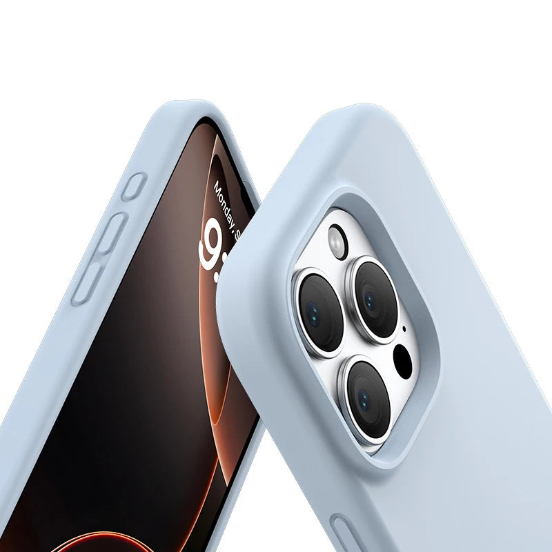 Funda de Lujo para iPhone 17 16 15 14 13 12 11 Pro Max, Funda Simple y Bonita para iPhone Air 16 15 14 Plus, Accesorios de Protección