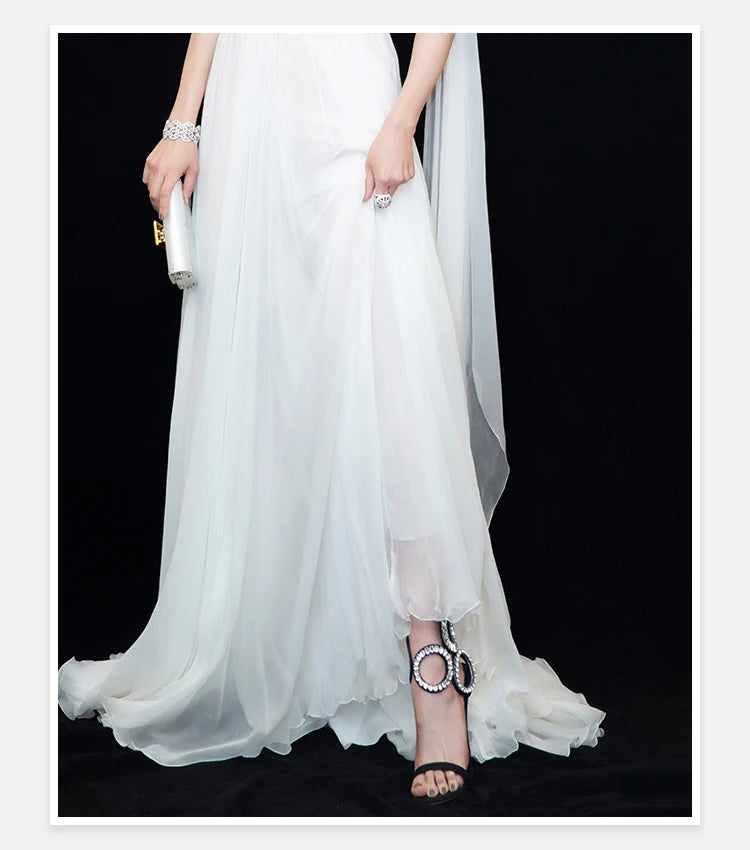 Circle Heels 2024 Nuevo vestido Zapatos de boda con sandalias romanas de tacón abierto con diamantes de imitación