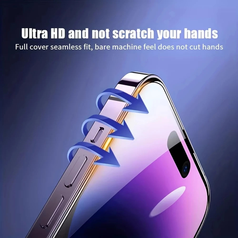 Protector de Pantalla HD de Fácil Instalación para iPhone 17 Pro Max 15 16 13 11 14 16e 12 Mini XR X Xs 7 8 Plus Air, Vidrio Templado (1-5 Unidades)